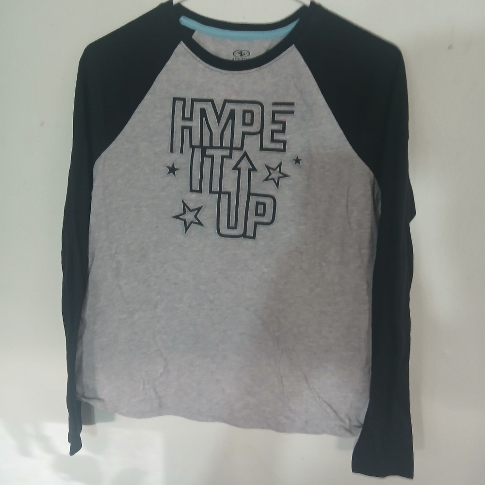 Athletic Works Black and Gray Long Sleeve Tee (0320)